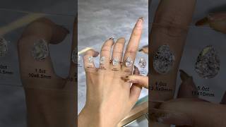 See how big a pearshaped diamond ring fits labdiamondengagementring jewelry diamond [upl. by Polash]