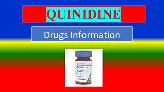 QUINIDINE  Generic Name  Brand Names How to use Precautions Side Effects [upl. by Atsok]