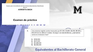 ACREDITABACH Una empresa registra ventas mensuales por 1000 2000 4000 8000 y 16000 en [upl. by Cohdwell]