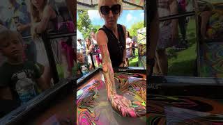 Body Marbling Paint Dip 53 by Black Light Visuals [upl. by Eanil]