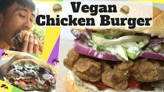 Crispy and Tender  No Chicken Fried Chicken Burger  Vegan Fast Food [upl. by Ayotahs]