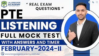 PTE Listening Full Mock Test with Answers  February 2024II  Language Academy PTE NAATI amp IELTS [upl. by Mancino]