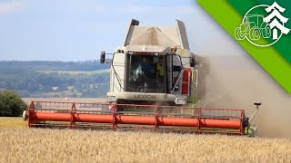 Dreschen mit Claas Lexion 480 und V750 [upl. by Ahsitan]