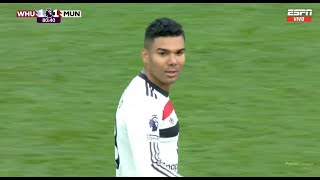 Casemiro Goal  West Ham United vs Manchester United 11 highlights  Premier League 202425 [upl. by Vial]