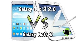 Galaxy Tab 3 80 vs Galaxy Note 8 Comparison [upl. by Ecilahs]