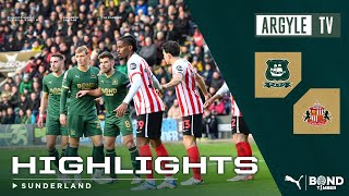 Plymouth Argyle v Sunderland highlights [upl. by Krenn]