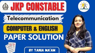 TELECOMMUNICATION II EXAM ANALYSIS II ENGLISH amp COMPUTER II BY TANIYA MAAM jkpconstable [upl. by Borlow]