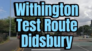 Withington Test Route  Didsbury Test Centre  ADT [upl. by Robinia]