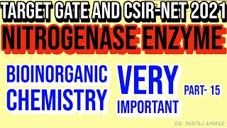 NITROGENASE ENZYME  NITROGEN FIXATION  BIOINORGANIC CHEMISTRY  CSIRNET  GATEIITJAM [upl. by Eelir]