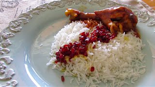 Barberry Rice with Chicken  Zereshk Polo  زرشک پلو [upl. by Eemyaj501]