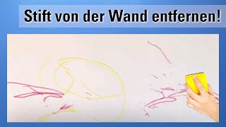 Stift  Farbe  Flecken  Filzstift  Kugelschreiber von der Wand amp Tapete entfernen [upl. by Pain]