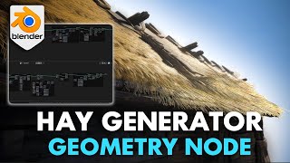 Blender 4 Creating Hay Roofs the easy way [upl. by Ahsitra108]