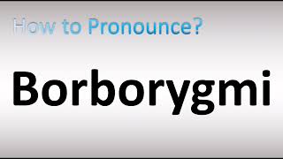 How to Pronounce Borborygmi [upl. by Joachim175]