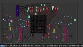 Digital Logic Sim I made PONG  Messy Version [upl. by Niwhsa205]