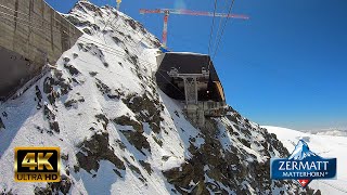 Little Matterhorn  Klein Matterhorn Amazing views amp cablecar ride Matterhorn Glacier 4k [upl. by Spencer]