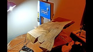 Cutting of thick wood with bandsaw Scheppach basa 1 Bandsäge scheppach test [upl. by Corty]