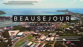 Drone video Land in Beausejour GrosIslet on the stunning island of St Lucia [upl. by Aronal811]