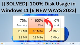 ✅How to Fix 100 Disk Usage in Windows 11Windows 10 6 NEW WAYS 2023 [upl. by Conlen]