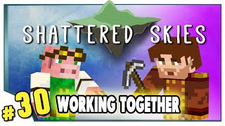 Minecraft Shattered Skies  30  Working Together FTB Skyblock [upl. by Ainslee]