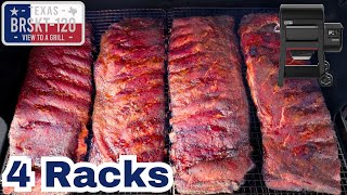 4 Racks of St Louis Ribs  Weber Searwood 600 [upl. by Ymma432]