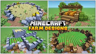 8 Quick and Easy Minecraft Farm Designs [upl. by Lacefield]