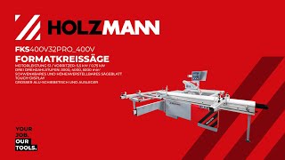 HOLZMANN FKS400V32PRO400V Formatkreissäge  panel saw official HOLZMANN [upl. by Nwahsud147]