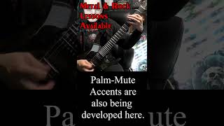 Gallops Reverse Gallops and PalmMute Accents metalguitarlessons guitareducation guitarriff [upl. by Garbers]