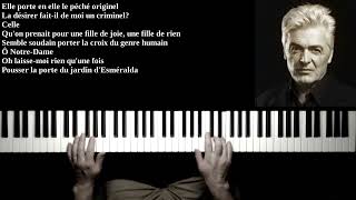 Belle  Notre dame de Paris piano  Lyrics [upl. by Daas983]