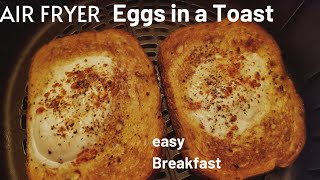 Air Fryer Egg ToastHow to Cook Egg Toast in Air Fryer Easy Breakfast Recipe in Air FryerEggToast [upl. by Haleeuqa]