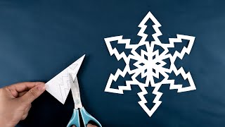 Christmas Tree Snowflake  How to make Snowflakes out of paper  Paper Snowflakes 17 [upl. by Ylecic580]