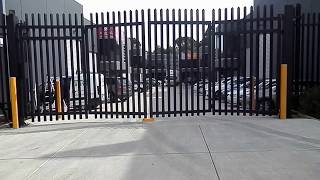 Gated Retail Complex  Commercial Security BiFold Gates  by The Motorised Gate Company [upl. by Sheelah]