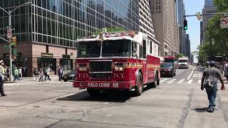 RARE CATCH OF FDNY FIELD COMM 1 amp NYPD COMMUNICATIONS DIV COMMAND POST GOING TO TIMES SQUARE CRASH [upl. by Bore518]