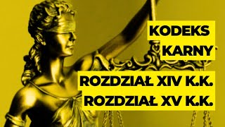 Kodeks karnyrozdział XIVObjaśnienie wyrażeń ustawowychrozdział XVStosunek do ustaw szczególnych [upl. by Nale]