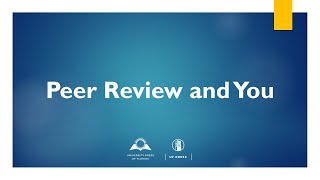 Peer Review and You [upl. by Airec]