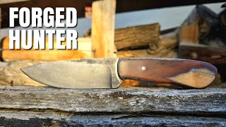 HOW I FORGED THIS HUNTING KNIFE FROM SCRATCH [upl. by Isiad]