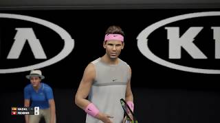 Rafael Nadal vs Roger Federer  UPDATE 109  AO International Tennis  PS4 Gameplay [upl. by Hephzibah]