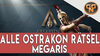 Assassins Creed Odyssey Guide  Alle Ostrakon Rätsel Megaris Gelöst Update [upl. by Elleinod]