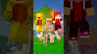 JJ and Mikey  Superhero ❤ Save the Iron Golem shorts minecraft [upl. by Imojean79]