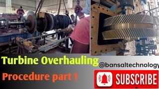 Turbine overhauling procedure part1  Turbine maintenance  sand blasting [upl. by Wilkison]