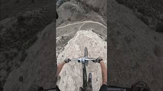 Dropping off Kamloops cliffs 😬 freeridemtb mtb [upl. by Joash]