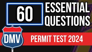 DMV Permit Test 2024 60 Essential Questions [upl. by Yecaw563]