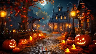 Cozy Autumn Village Halloween Ambience 🎃 Scary Halloween Sounds👻 Halloween Background Music [upl. by Severson473]