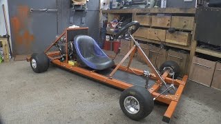 Making a Motorised Go Cart with NO WELDER and simple tools 1  ChassisEngine [upl. by Ymerrej764]