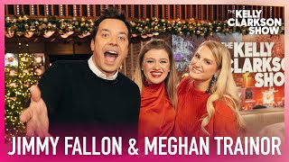 Meghan Trainor Jimmy Fallon amp Kelly Clarkson Impromptu Sing Silent Night [upl. by Nira]