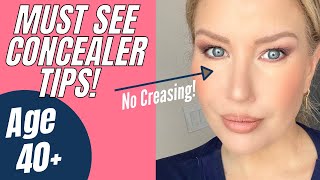 4 BEST CONCEALER TIPS FOR MATURE UNDER EYES  Stop The Creasing shorts [upl. by Silliw]