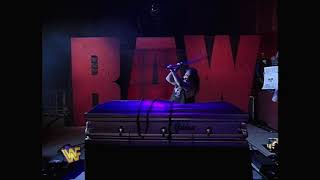 Undertaker Paul Bearer Promo Mankind and Goldust lock Undertaker in a casket and smash it up WWF [upl. by Bigelow]