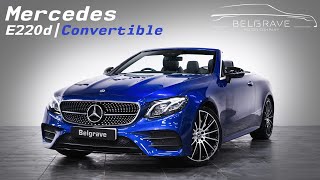 Mercedes Benz E220d Convertible  Walkaround video  FOR SALE [upl. by Glovsky]