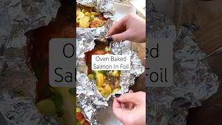 Mediterranean Baked Salmon Recipe  Oven Baked Salmon in Foil shorts [upl. by Digdirb789]