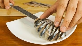 Mackerel Sashimi Made From Whole Fish [upl. by Lirrad462]