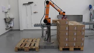 Cobot palletizing solution  Biogan [upl. by Meerek]